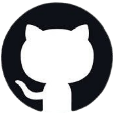 GitHub logo with a white cat silhouette inside a black circle on a white background