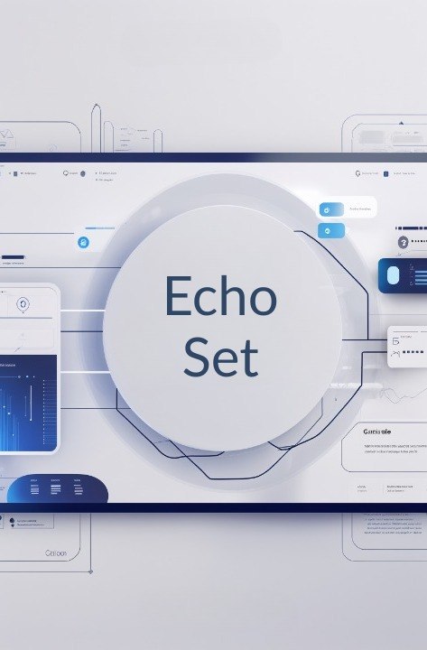 Digital interface with 'Echo Set' text on a futuristic background