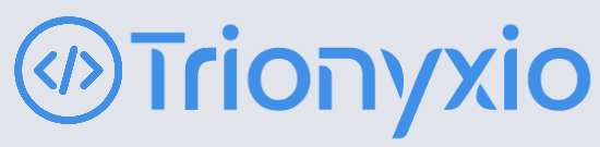 Trionyxio logo on a light blue background